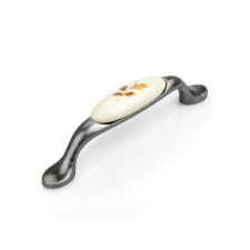 Úchytka UM-097/96mm strieborná-porcelán Úchytka UM-097/96mm strieborná-porcelán