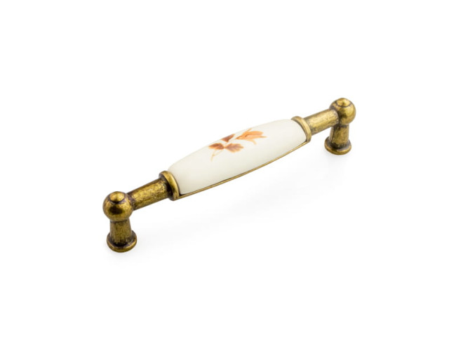 Úchytka UM-098/96mm zlatá-porcelán ovos Úchytka UM-098/96mm zlatá-porcelán ovos