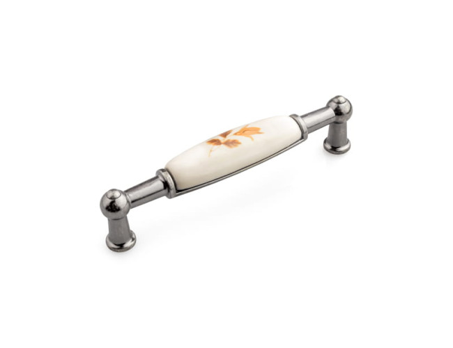 Úchytka UM-098/96mm strieborná-porcelán 