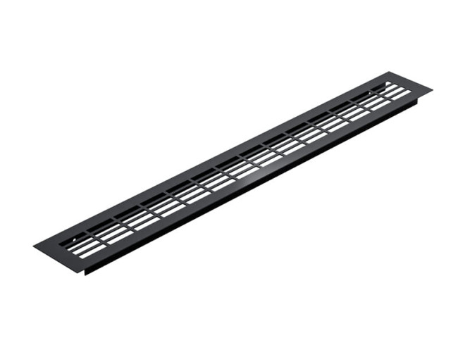 Vetracia mriežka na nábytok KR-398 480x60mm, čierna Vetracia mriežka na nábytok KR-398 480x60mm, čierna