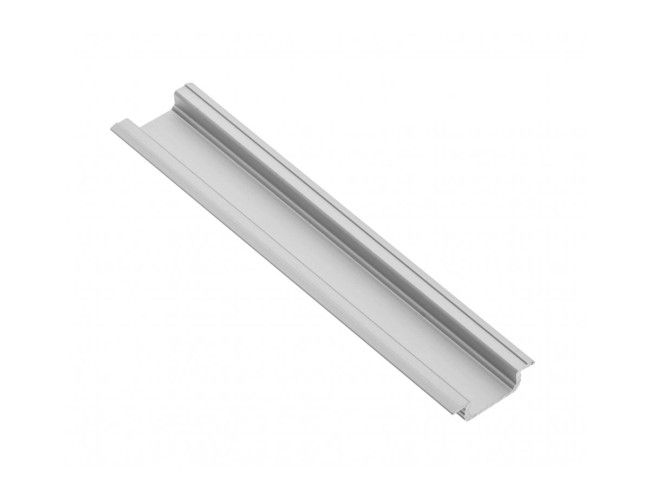 LED hliníkový profil so striebornou prírubou GLAX 2 m, zadlabanie