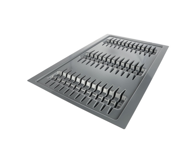 Vklad do zásuvky pre taniere 80 (735×490 mm), strieborná